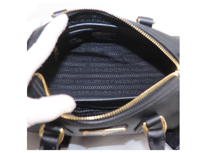 Borsa a Spalla Prada Saffiano Lux 2 in 1 Nero - vista 4