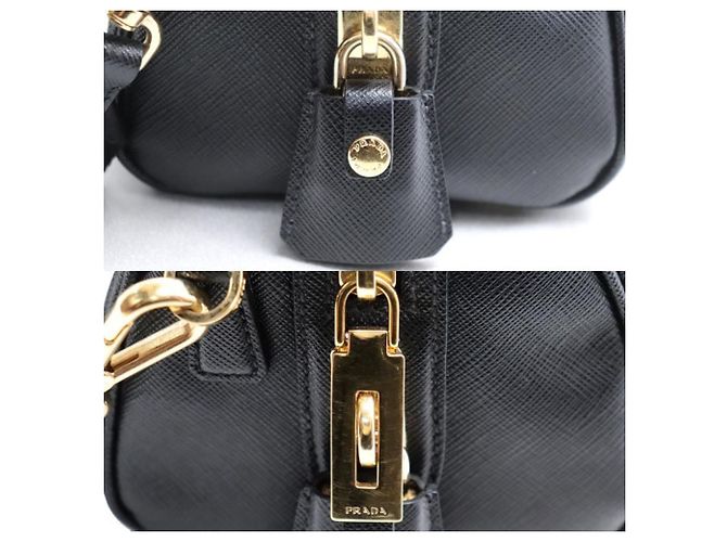 Borsa a Spalla Prada Saffiano Lux 2 in 1 Nero - vista 6