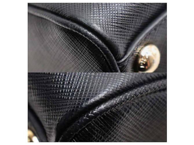 Borsa a Spalla Prada Saffiano Lux 2 in 1 Nero - vista 9