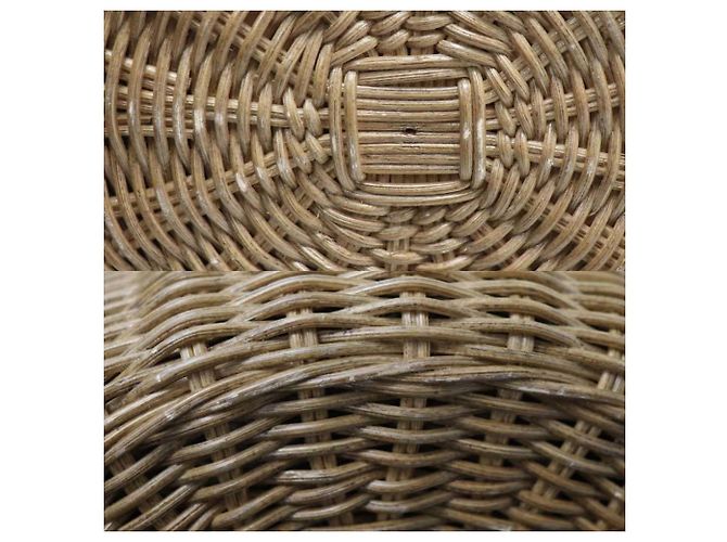 Dior Oblique Wicker Raffia Schultertasche von Christian Dior - Ansicht 7