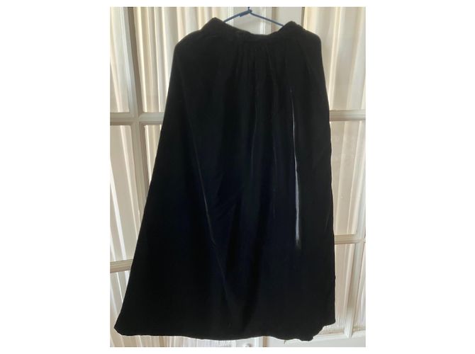 Falda maxi de terciopelo Yves Saint Laurent Negra Negro - vista 5