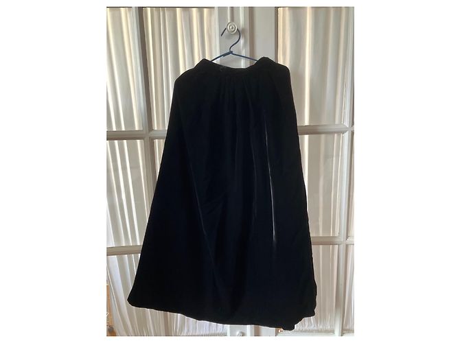 Falda maxi de terciopelo Yves Saint Laurent Negra Negro - vista 7