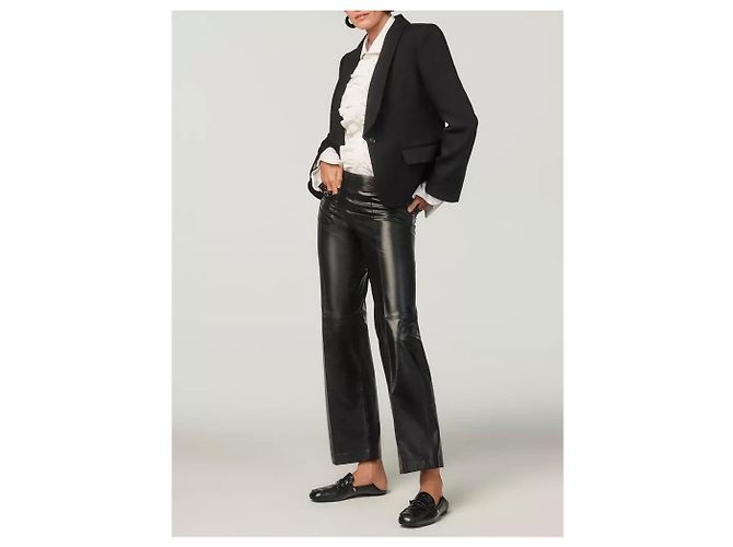 Blazer Zara Stefano Pilati de lana estilo Tuxedo negro - vista 10