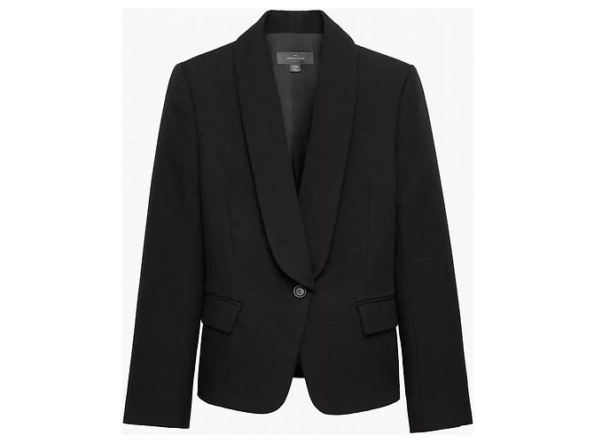 Blazer Zara Stefano Pilati de lana estilo Tuxedo negro - vista 11