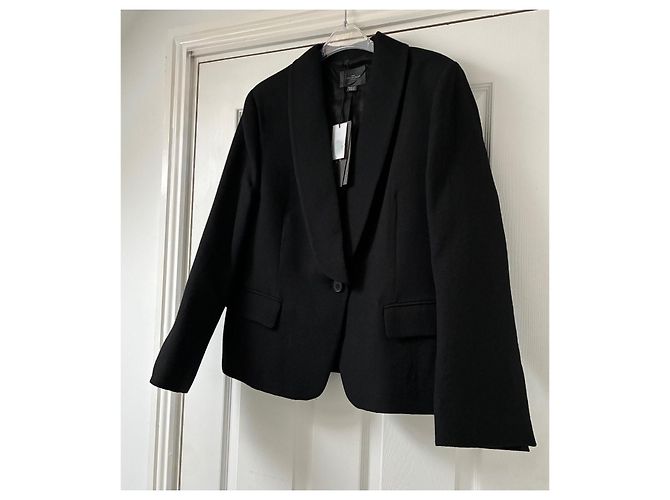 Blazer Zara Stefano Pilati de lana estilo Tuxedo negro - vista 5