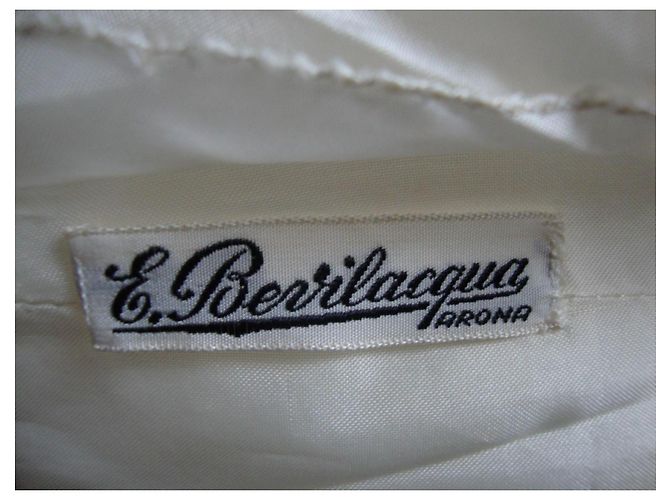 falda blanca plisada inconnue con botones dorados Talla 44 Blanco - vista 8