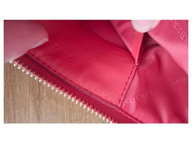 Borsa a tracolla Burberry Check Rosso Beige - vista 8