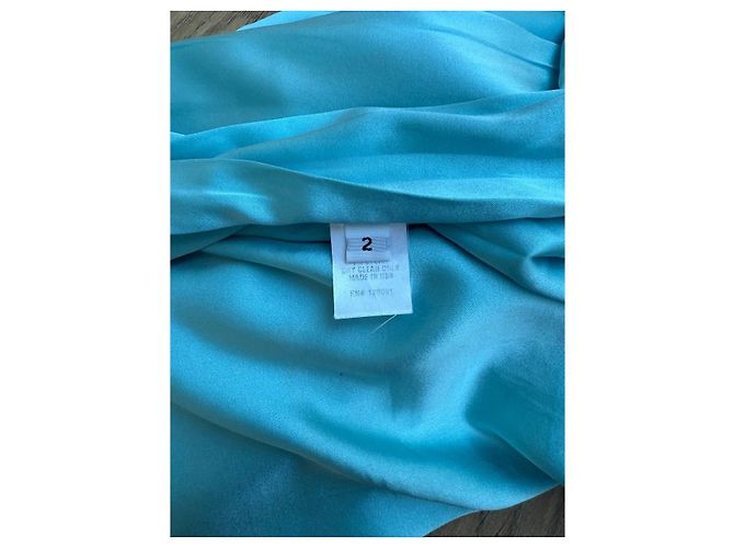Prabal Gurung Kleid aus blauer Seide - Ansicht 10