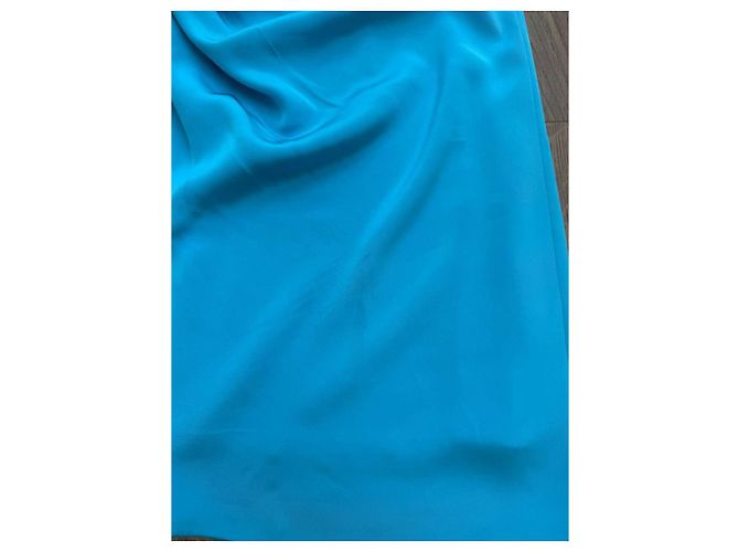 Prabal Gurung Kleid aus blauer Seide - Ansicht 7