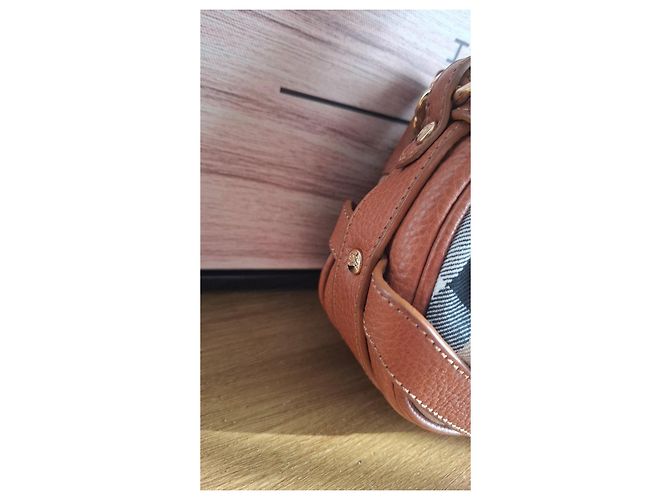 Borsa a spalla Burberry in pelle e tessuto Marrone Multicolore - vista 5