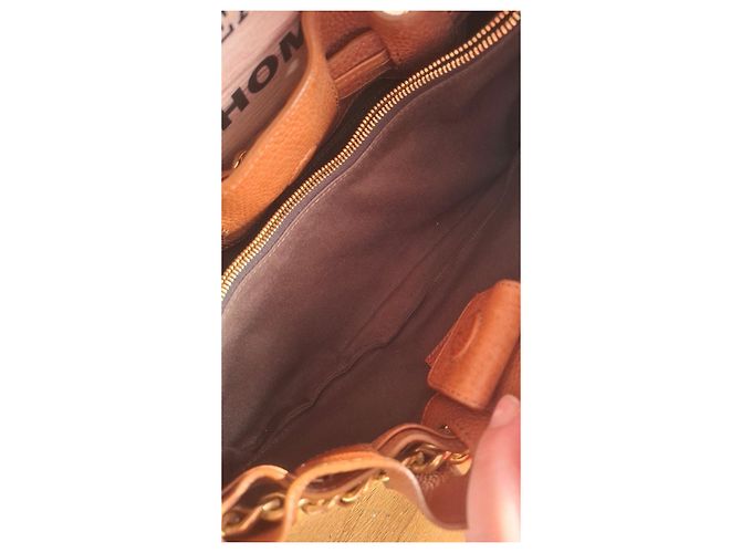 Borsa a spalla Burberry in pelle e tessuto Marrone Multicolore - vista 6