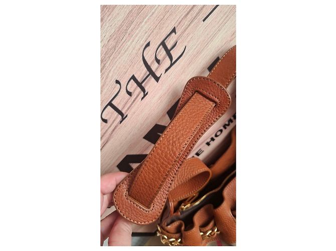 Borsa a spalla Burberry in pelle e tessuto Marrone Multicolore - vista 9