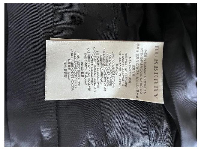 Abrigo Burberry Brit Charcottley de lana y cachemira negro - vista 6
