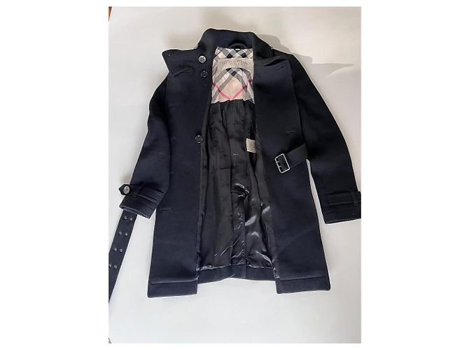 Abrigo Burberry Brit Charcottley de lana y cachemira negro - vista 9