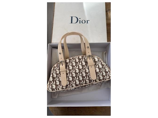 Borsa da bowling Dior Monogramma Floreale Marrone Multicolore Beige - vista 3