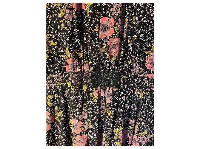 Zadig & Voltaire Remus Seidenkleid mit Blumenmuster Schwarz - Ansicht 4