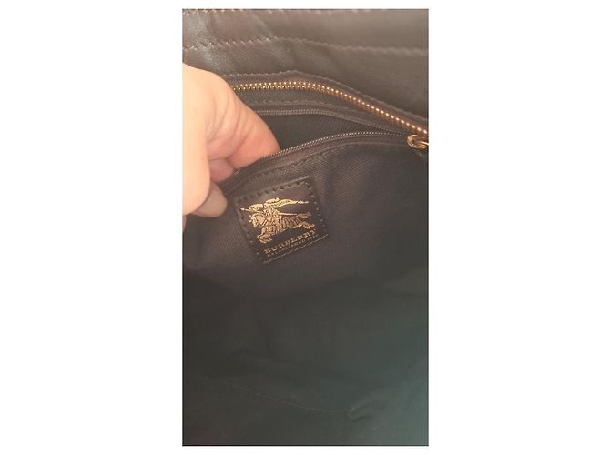 Borsa Hobo Burberry Check Marrone Multicolore Beige - vista 12