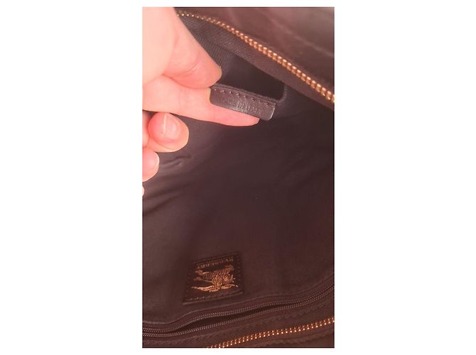 Borsa Hobo Burberry Check Marrone Multicolore Beige - vista 13