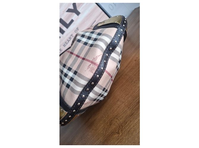 Borsa Hobo Burberry Check Marrone Multicolore Beige - vista 4