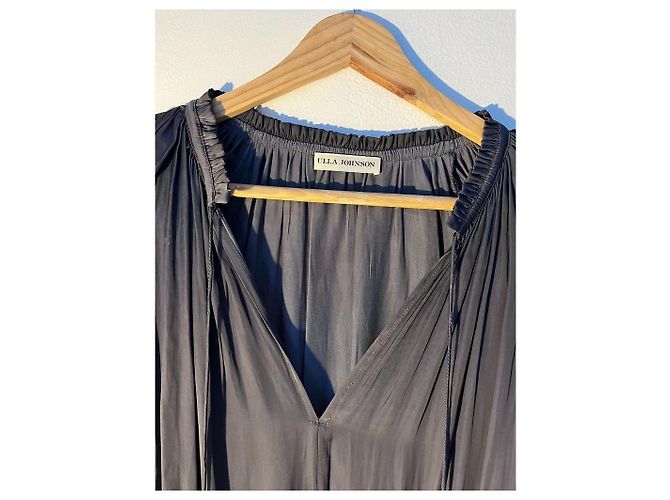 Ulla Johnson KIKO Minikleid Seide dunkelgrau Anthrazitgrau - Ansicht 2