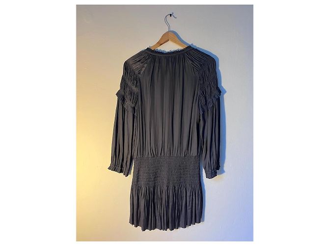Ulla Johnson KIKO Minikleid Seide dunkelgrau Anthrazitgrau - Ansicht 3
