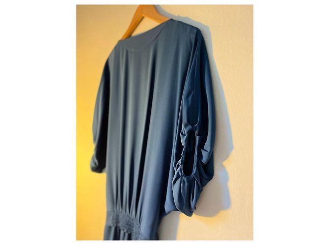 Vestido azul de viscose Diane Von Furstenberg - vista 4