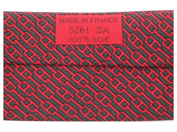 Cravatta in seta Chaine d'Ancre di Hermès Grigio - vista 7