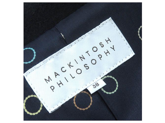 Autre Marque MACKINTOSH PHILOSOPHY Abrigo de piel de conejo de lana Azul Azul marino - vista 10
