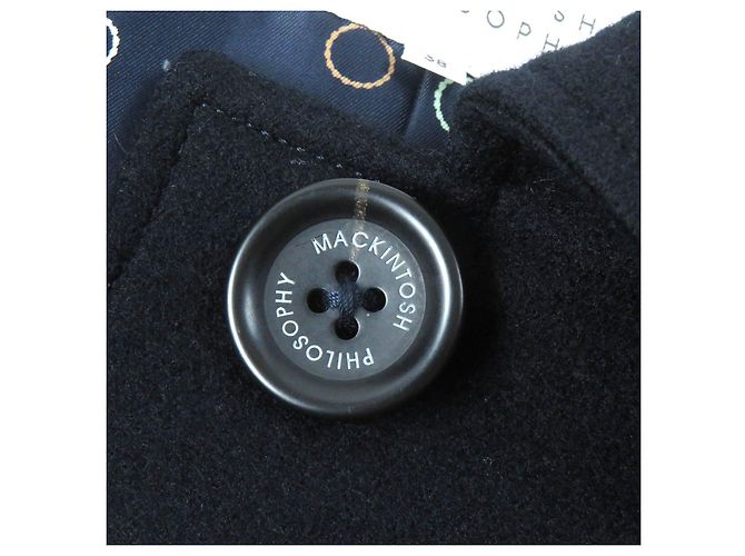 Autre Marque MACKINTOSH PHILOSOPHY Abrigo de piel de conejo de lana Azul Azul marino - vista 8