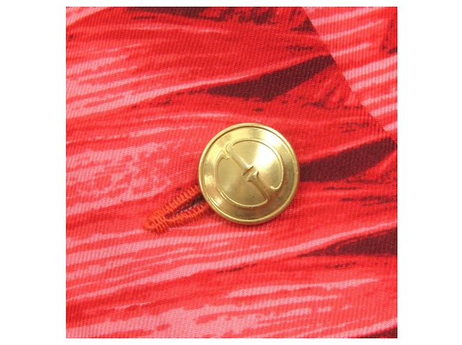 Camisa sin mangas de seda con estampado de frutas y logo de Gucci Tom Ford Roja Multicolor - vista 5