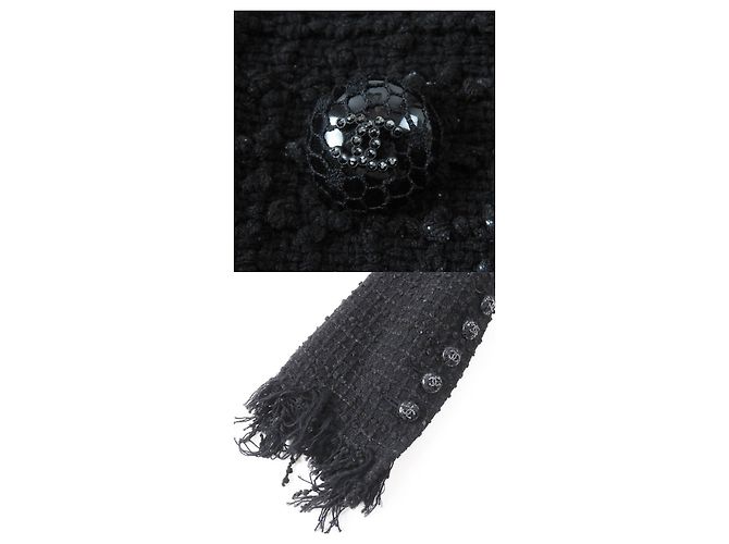 Timeless Abrigo de algodón y poliamida Chanel 22C P71826 Negro - vista 7