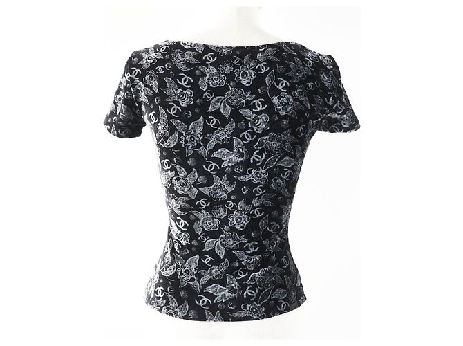 Timeless Chanel P78132 Viskose-Polyamid Top Schwarz Grau - Ansicht 4