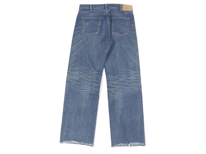 Céline Pantalones de mezclilla de algodón con botón Celine Azul - vista 2