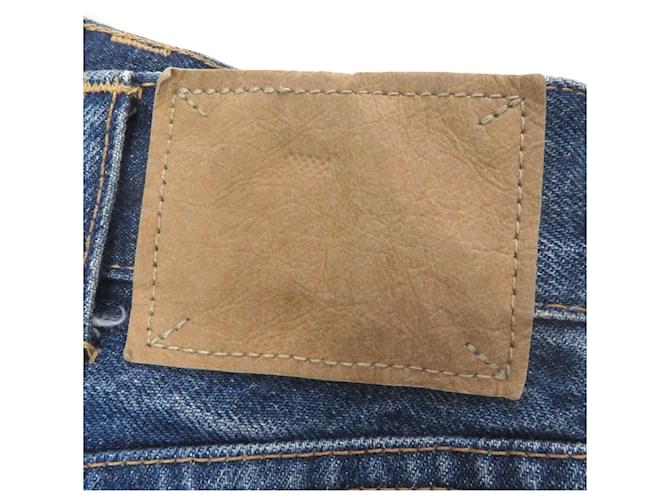 Céline Pantalones de mezclilla de algodón con botón Celine Azul - vista 5