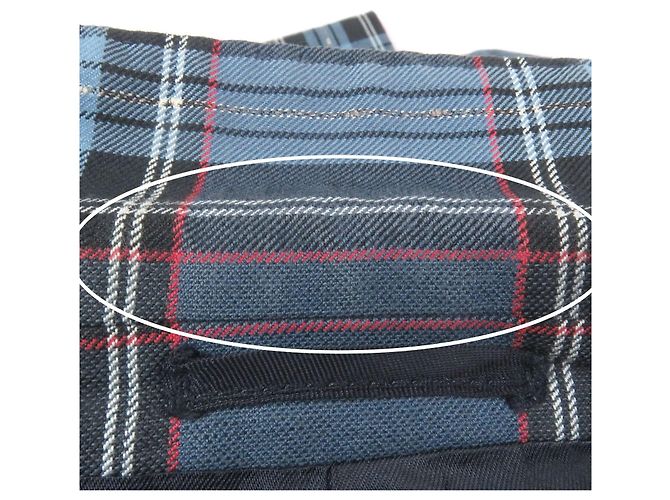Autre Marque Blazer in cotone e lino a quadri tartan Gabriele Pasini Blu - vista 11