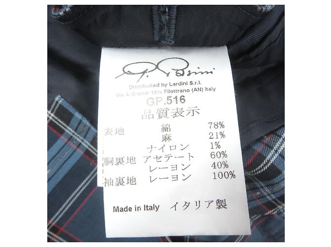 Autre Marque Blazer in cotone e lino a quadri tartan Gabriele Pasini Blu - vista 8