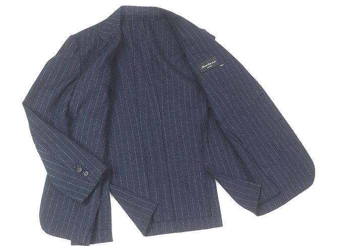 Autre Marque Chaqueta de Lana Rayada Sartorio Azul Azul marino - vista 3