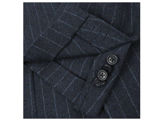 Autre Marque Chaqueta de Lana Rayada Sartorio Azul Azul marino - vista 6