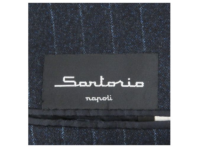 Autre Marque Chaqueta de Lana Rayada Sartorio Azul Azul marino - vista 7
