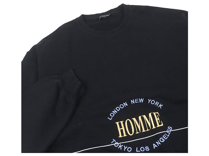 Everyday Suéter de algodão e rayon Balenciaga HOMME Preto - vista 2