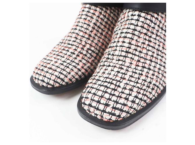 Timeless Chanel COCO Mark Tweed-Lederstiefel Mehrfarben - Ansicht 5