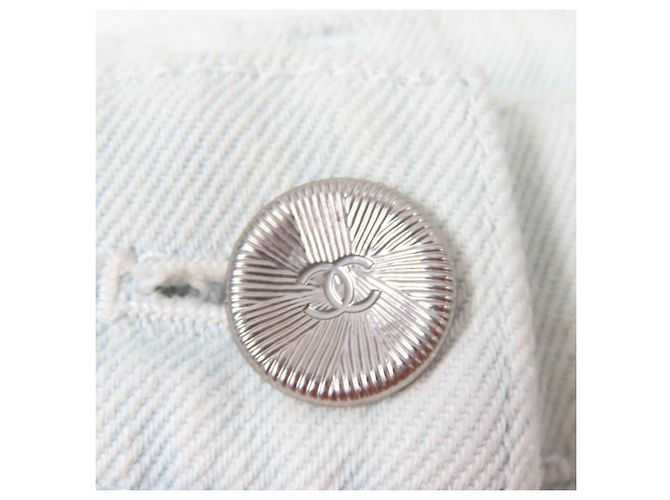Timeless Chanel COCO Button Baumwoll-Polyester-Jeans Blau - Ansicht 7