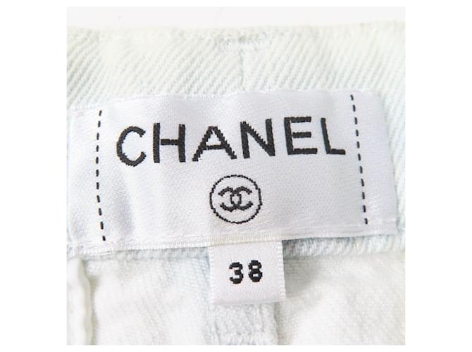 Timeless Chanel COCO Button Baumwoll-Polyester-Jeans Blau - Ansicht 8