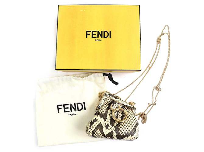 Fendi FENDI FIRST NANO Python-Kettenbeutel Braun - Ansicht 2
