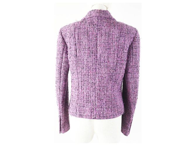 Timeless Chanel 22P Lion Button Acrylic Polyester Jacket Purple - view 4
