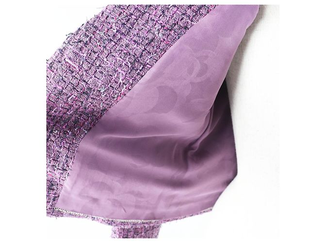 Timeless Chanel 22P Lion Button Acrylic Polyester Jacket Purple - view 5