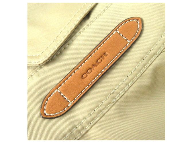 Abrigo Trench de Algodón y Poliéster Coach F21833 Beige - vista 8