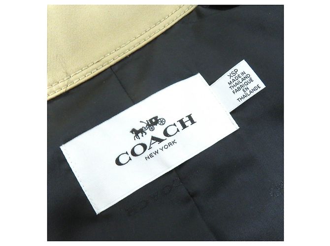 Abrigo Trench de Algodón y Poliéster Coach F21833 Beige - vista 9