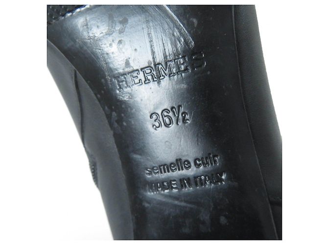 Botines de cuero Saint Germain de Hermès Negro - vista 12