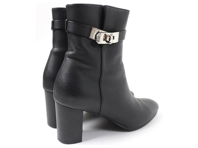 Botines de cuero Saint Germain de Hermès Negro - vista 3